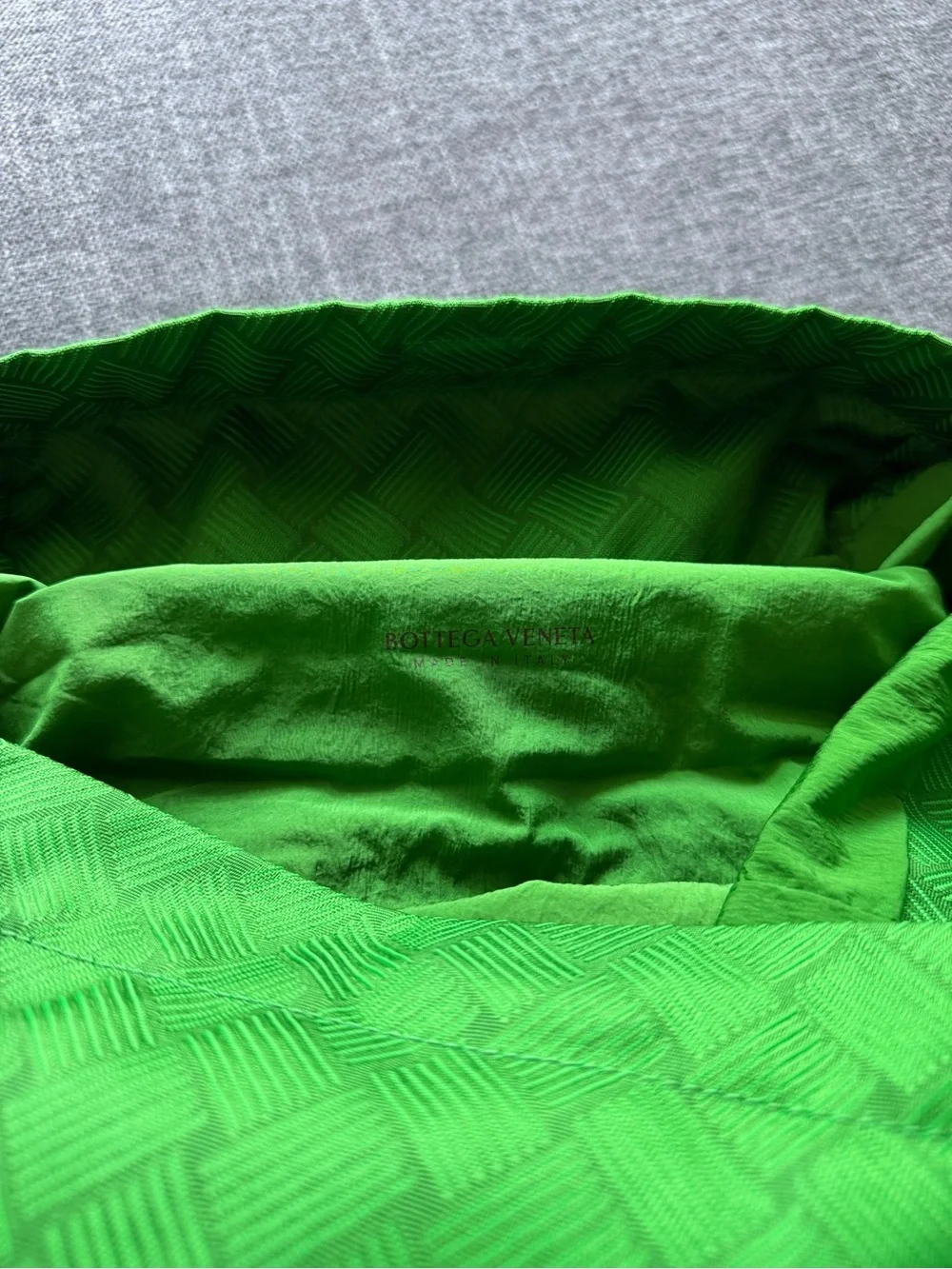 Bottega Veneta Green Woven-Texture Backpack